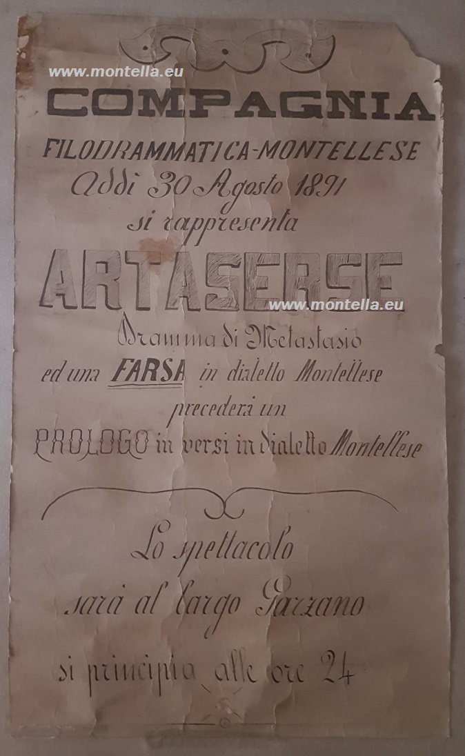30 08 1891 Filodrammatica Montellese