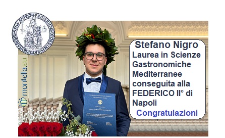 Stefano Nigro   Laurea in Scienze Gastronomiche Mediterranee conseguita alla FEDERICO II° di Napol