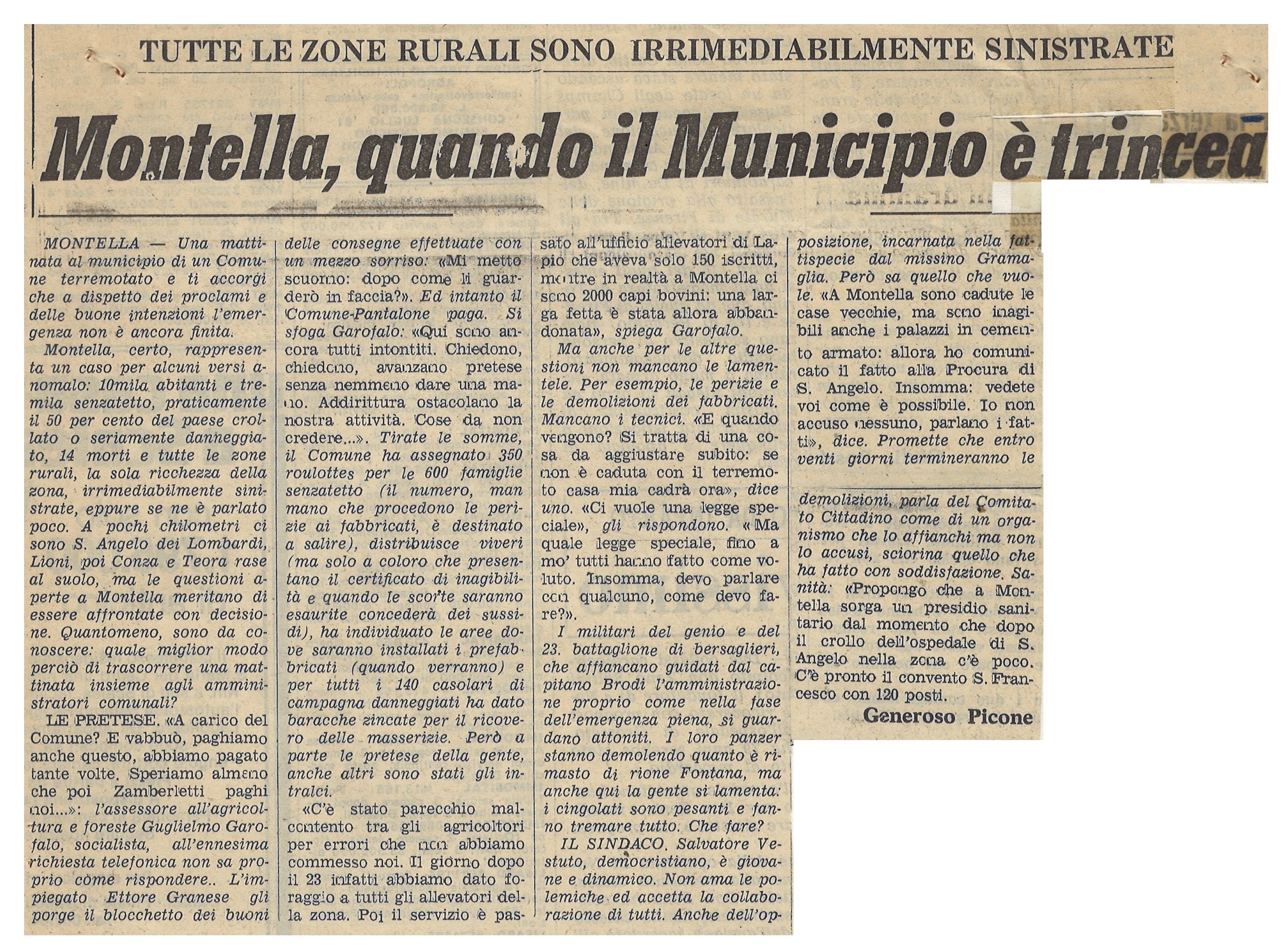 Terremoto Montella Articolo 01